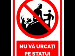 indicator pentru nu va urcati pe statui